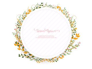 abstract colorful floral in circle background