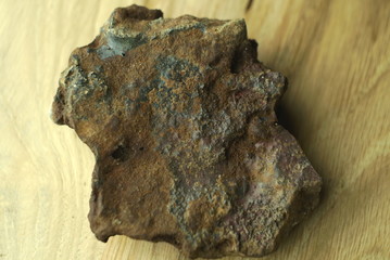 iron ore, a piece of rusty ore