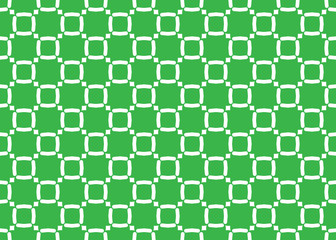 Seamless geometric pattern design illustration. In green, white colors.