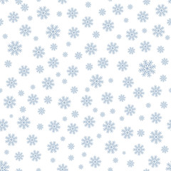 Snowflakes seamless repeat pattern for wrapping paper.Christmas pattern.