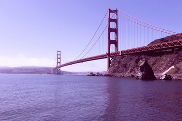 San Francisco symbol. Vintage filter color tone.