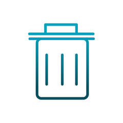 delete trash can mobile icon communications gradient line
