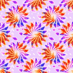 Ornamental design with spots, seamless pattern.