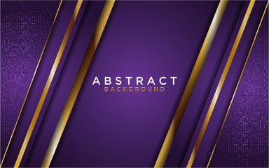 abstract purple overlap background with golden line