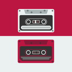 Illustration of Full Color Retro Cassette.