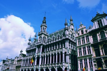 Fototapeta na wymiar Bruxelles, Belgium. Retro filtered color tone.