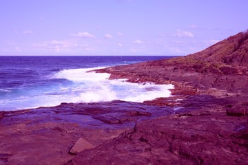 Australia - Kioloa Beach. Retro filtered colors tone.
