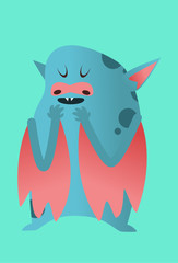 Cute bat vector illustration