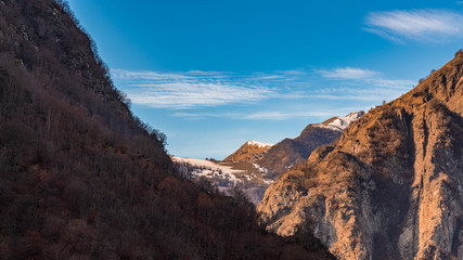 Fototapeta na wymiar Panoramic view of the mountain range