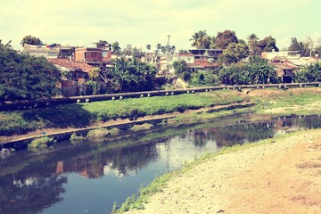 Cuba - Sancti Spiritus. Retro filtered colors.