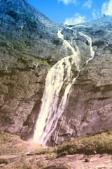 Norway landscape. Filtered color tone.