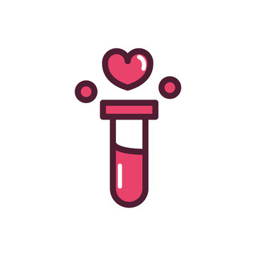 happy valentines day flask potion heart love romantic feeling icon