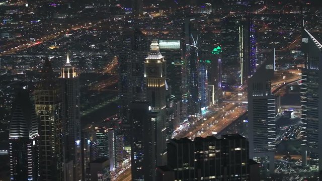 Downtown Dubai And Sheikh Zayed Road Time Lapse