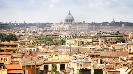 Fototapeta na wymiar Rome city skyline. Italian landmark.
