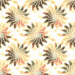 Ornamental design with spots, seamless pattern.