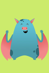 Cute bat  cartoon