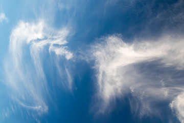 Fototapeta premium Clouds on blue sky, nature background