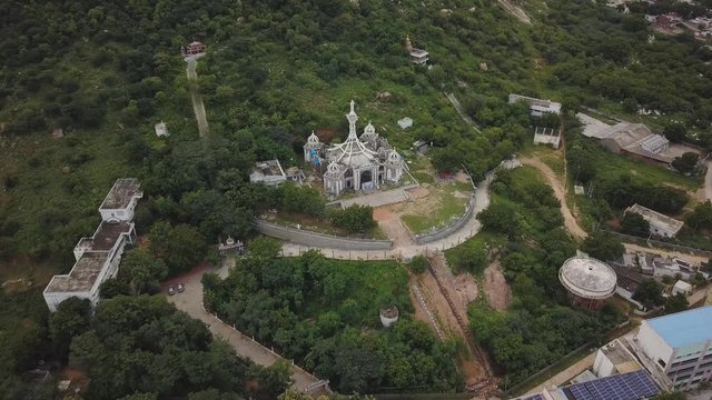 Aerial Drone Footage of the Mariya Apparition, in the City of Nalgona, Telangana, India