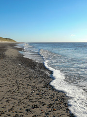 Shoreline at a beach in Denmark