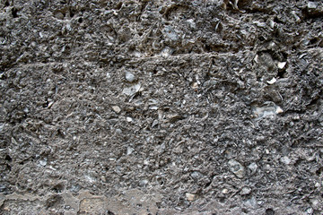 A concrete mix with sea shells as the aggregate