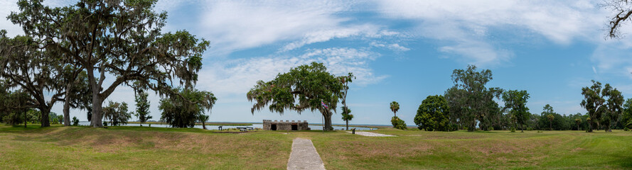 Fort Frederica National Monument, on St. Simons Island, Georgia, archaeological remnants of a fort...