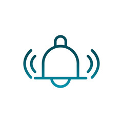 notification bell alert message communications gradient line