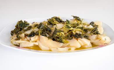 Celery with olive oil. Tasty Turkish food celery with olive oil. Turkish known as 