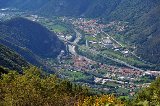 Solagna vom Monte grappa aus gesehen in Italien