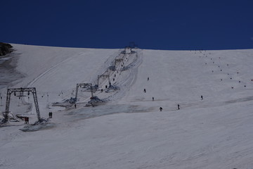 Folgefonna glacier ski resort in Norway