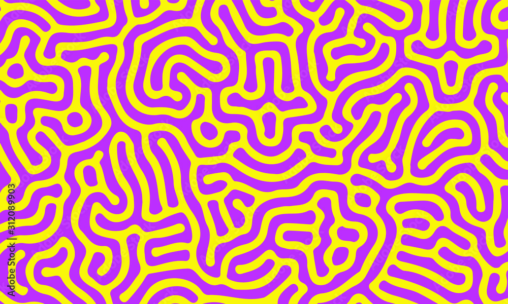 Aufkleber Psychedelic abstract background made by generative algorithm: Reaction-diffusion or Turing pattern formation.