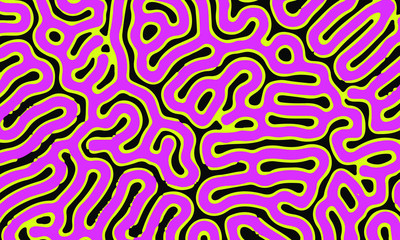 Psychedelic abstract background made by generative algorithm: Reaction-diffusion or Turing pattern formation.