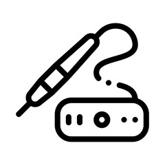 Hair Extent Tool Icon Vector. Outline Hair Extent Tool Sign. Isolated Contour Symbol Illustration