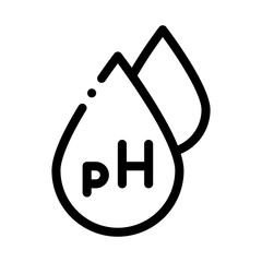 Neutral Ph Drop Icon Vector. Outline Neutral Ph Drop Sign. Isolated Contour Symbol Illustration - obrazy, fototapety, plakaty