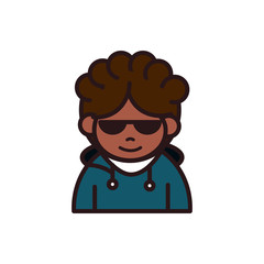 man cartoon character portrait people