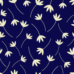 Fototapeta premium Abstract flowers seamless repeating pattern for wrapping paper,wallpaper,fabrics,textile,home decor.
