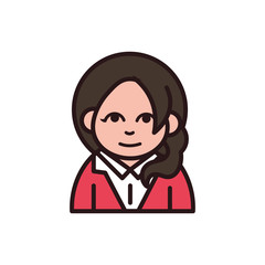 woman cartoon character portrait people