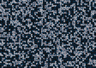 Seamless pattern with random colored quarter circles Generative Art background illustration