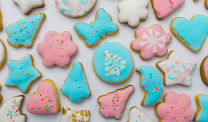 Fototapeta na wymiar sweet home made cookies for holidays desert