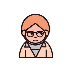 man cartoon character portrait people