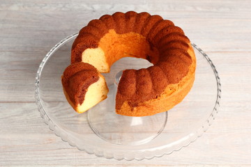 Chocolate and Vanilla Marble Cake