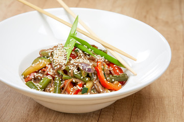 soba noodles with vegetables
