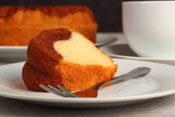 Chocolate and Vanilla Marble Cake