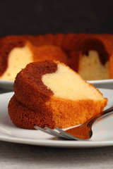 Chocolate and Vanilla Marble Cake