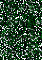 Seamless pattern with random colored quarter circles Generative Art background illustration