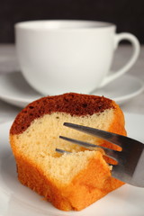 Chocolate and Vanilla Marble Cake