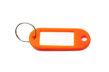 key with tag isolated on white background