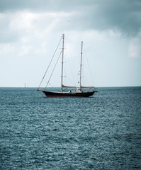 sailboat anchored