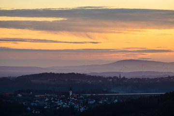 sunrise panorama trockau franconian switzerland