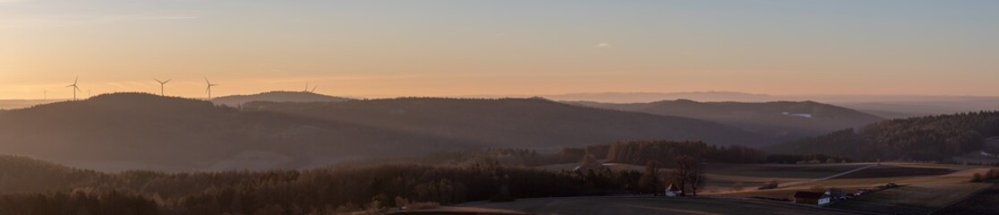sunrise panorama franconian switzerland