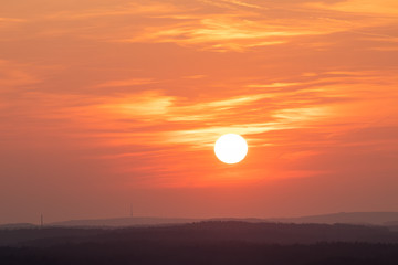 sunrise sun over mountains